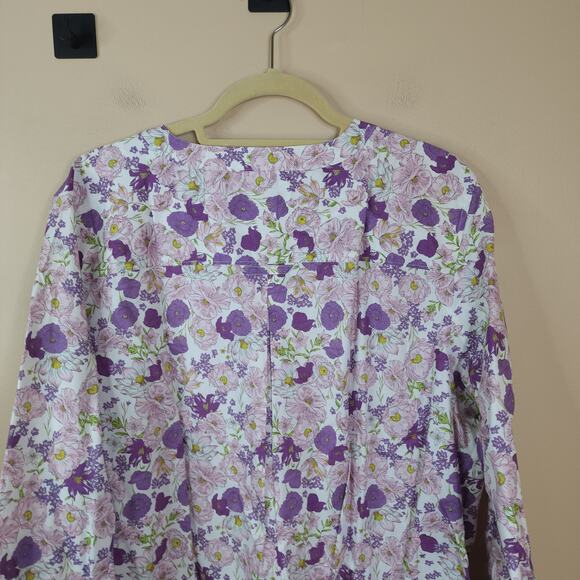 Duluth Wrinklefighter Tunic Lavender Floral Size 1X - Picture 7 of 9